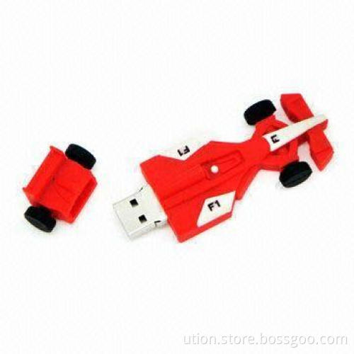 USB Flash Drive 2.0 with 1 to 32 GB Memory Capacity and Car Design Free Logo